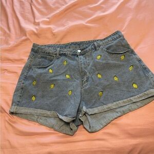 Lemon Print Shorts | size 2XL